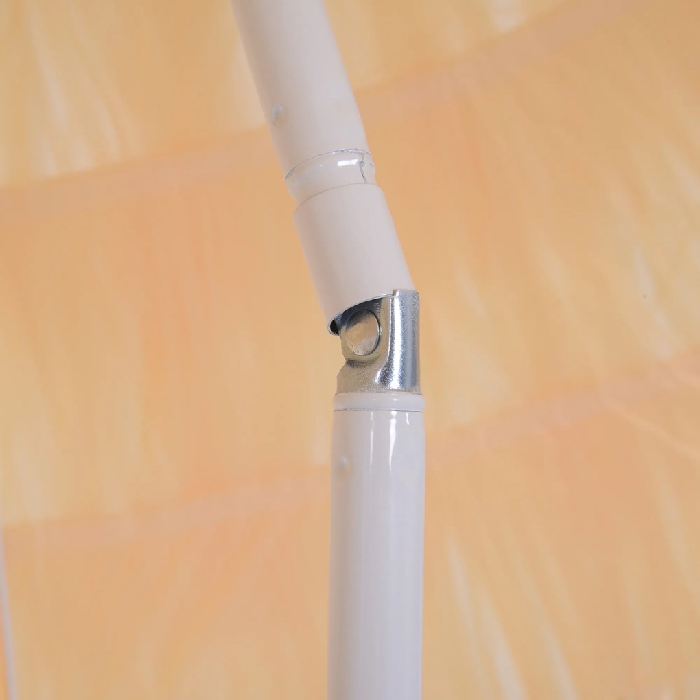 Outsunny Parasol Hawajski Beżowy Ø160 cm Parasol Plażowy Ogrodowy Imprezowy Wielokolorowy Stylowy Ochrona przed Słońcem | Aosom PL