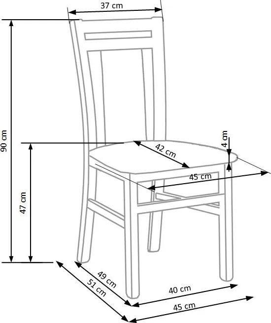 Tapicerowane krzesło do jadalni Hubert 8 dąb miodowy