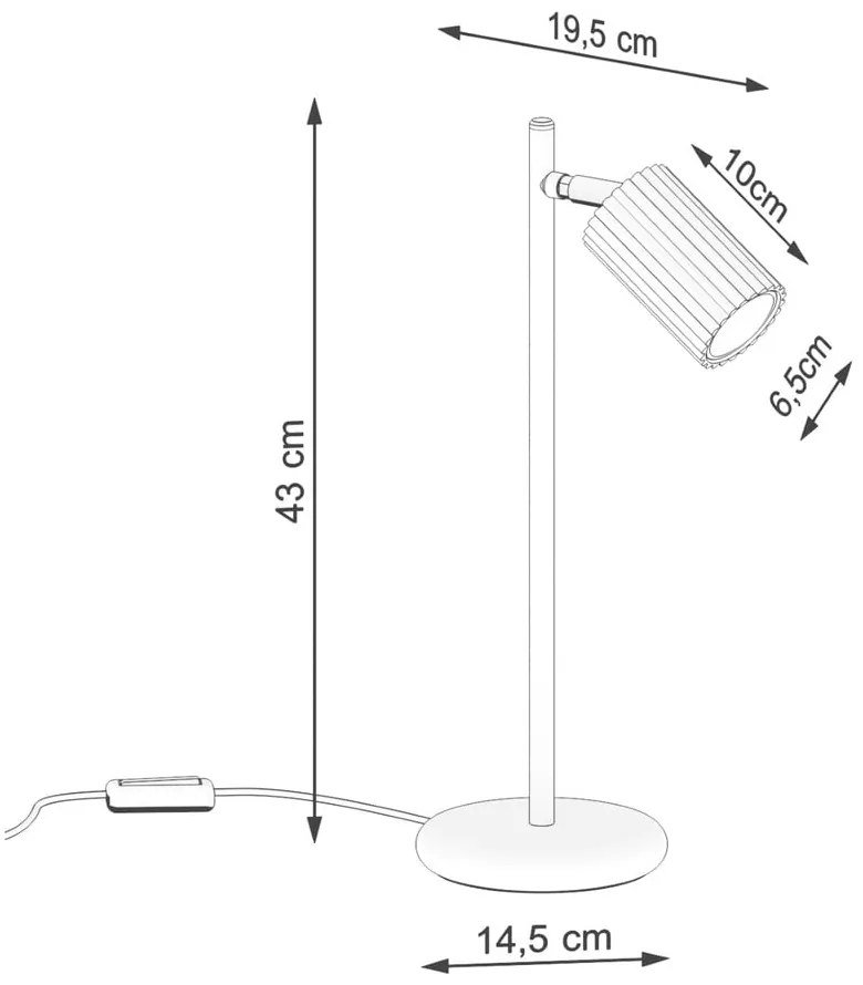 Ceglasta lampa stołowa (wysokość 43 cm) Gleam – Nice Lamps