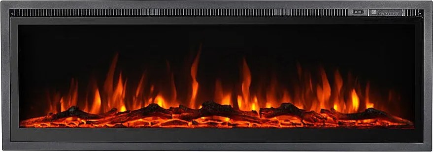 Kominek elektryczny, ścienny, frontowy, wbudowany, CHICAGO130, dł. 127 x gł. 14 x wys. 45