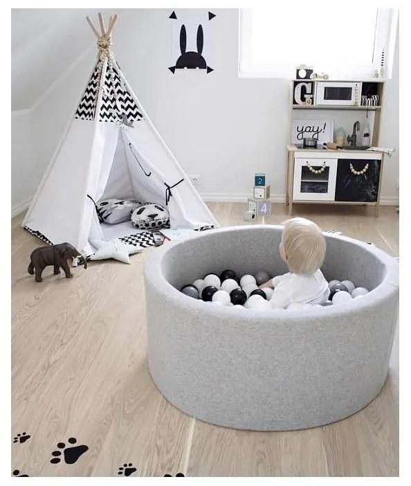 Suchy basen z kulkami 90x40 – miasteczko - 200 kulek