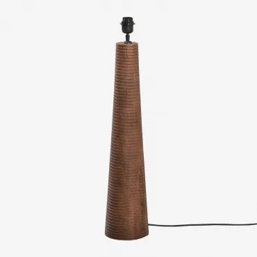 Podstawa Lampy Podłogowej ↑70 Cm Z Drewna Mango Malva ↑70 Cm & Ciemny Drewniany Uchwyt - Sklum
