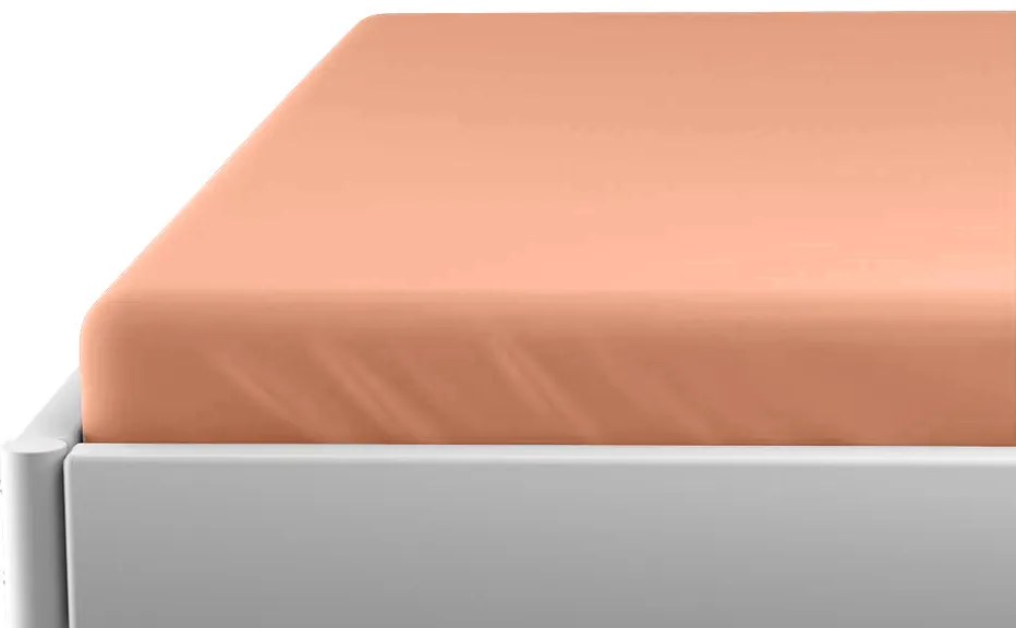 PrzytulneMieszkanie.pl Jersey prześcieradło dziecięce morelowe 70x140