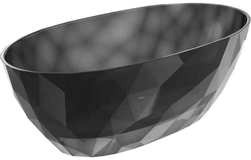 Mexen Orax black wanna wolnostojąca transparentna 170 x 80 cm, korek chrom - 58081708013