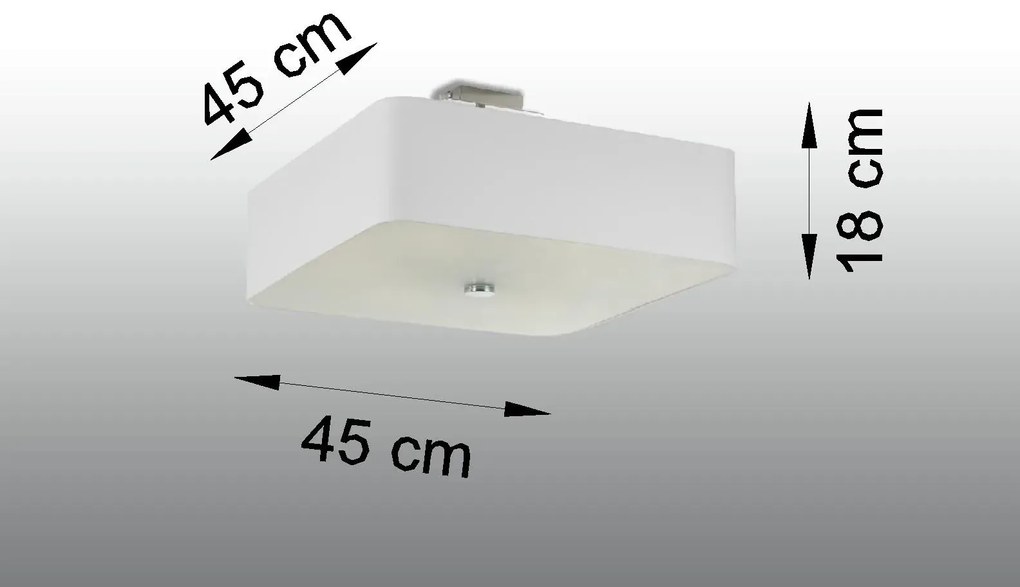 Biały kwadratowy plafon minimalistyczny - EX667-Lokki