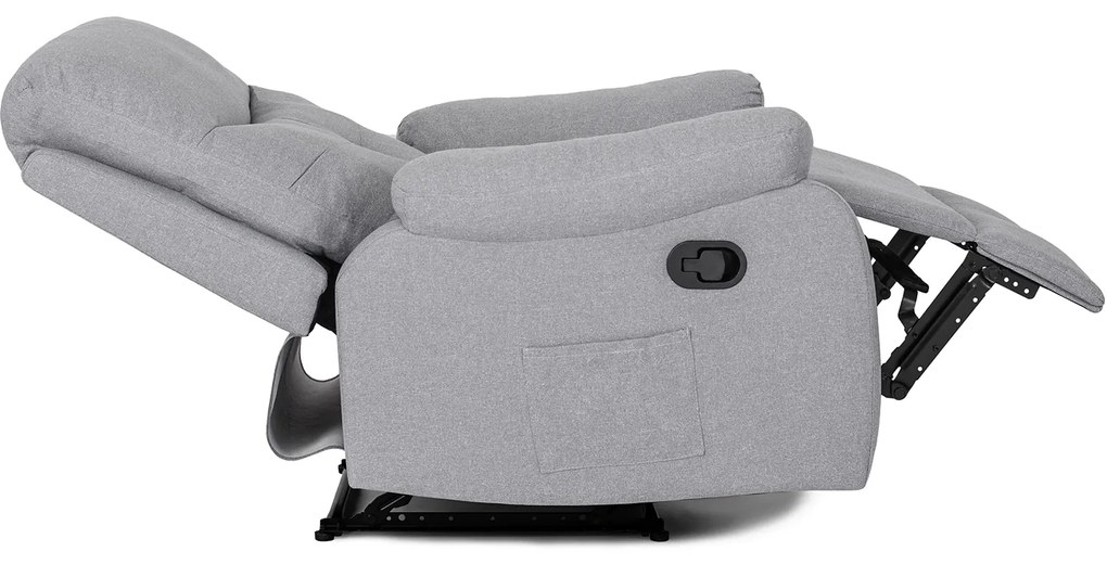 Fotel Masujący INTER 2 Rozkładany z Podnóżkiem Szary Nowoczesny