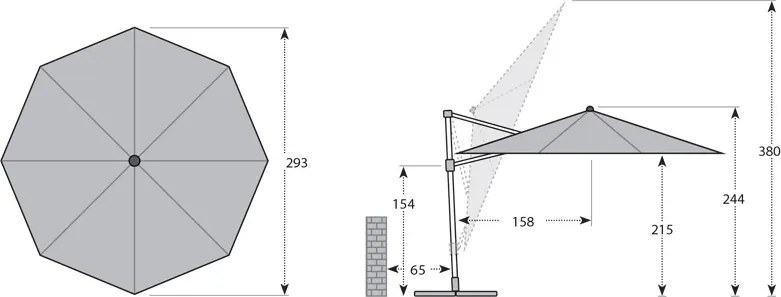 Derby RAVENNA SMART 300 cm antracyt