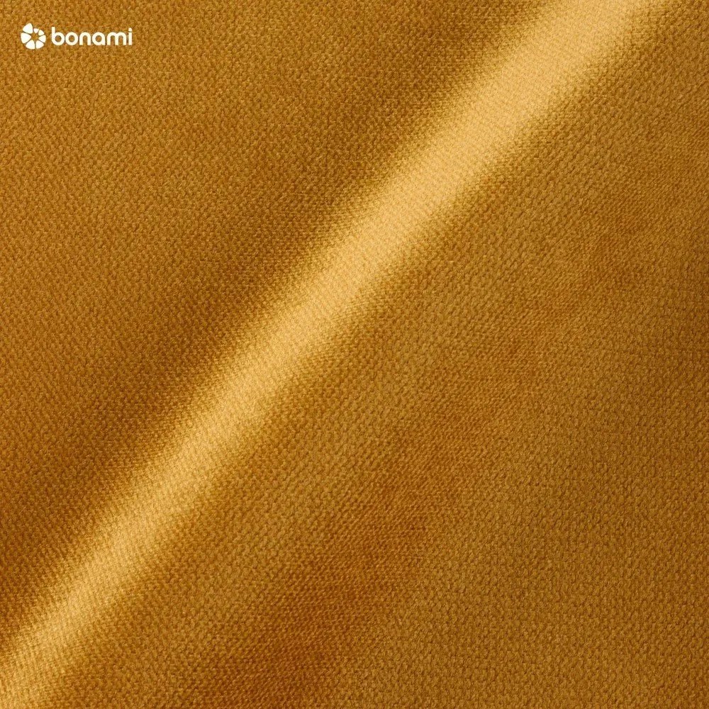 Żółty aksamitny rozkładany narożnik (lewostronny) Lofty Lilly – Miuform