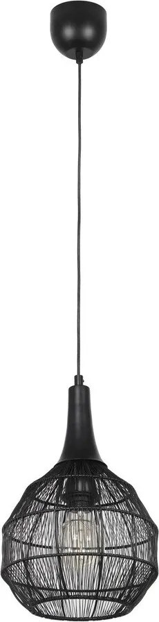 Lampa wisząca w kolorze matowej czerni z metalowym kloszem Soraya – Trio