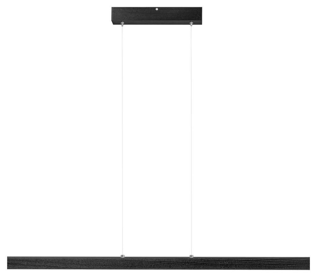 Czarna lampa wisząca LED 100 cm z drewna jesionowego L100KB-4K-SCHWARZ