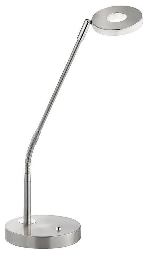 Metalowa lampa stołowa LED ze ściemniaczem w kolorze srebra (wysokość 60 cm) Dent – Fischer & Honsel
