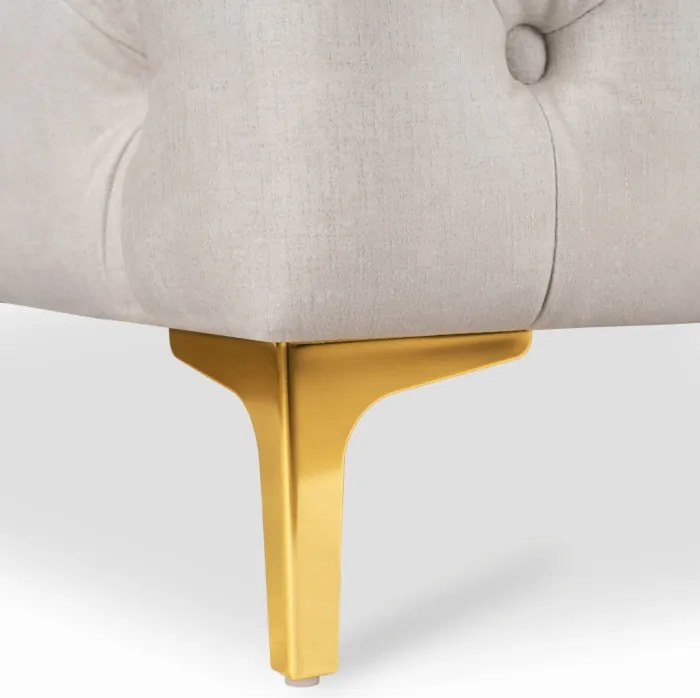 Sofa SORRENTO 2S Dwuosobowa Kremowa Welurowa Nowoczesna Glamour