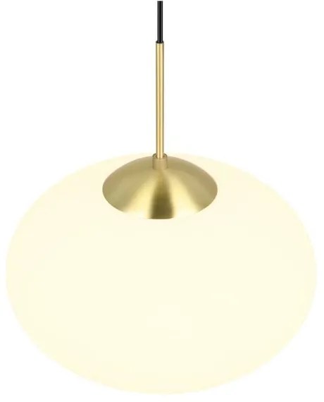 Lampa wisząca w biało-złotym kolorze ze szklanym kloszem ø 40 cm Fomento – Trio