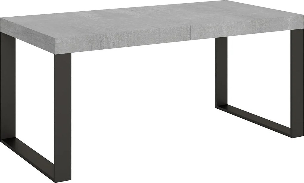 Stół rozkładany 180/284x90 cm Tecno cementu nogi antracytowe
