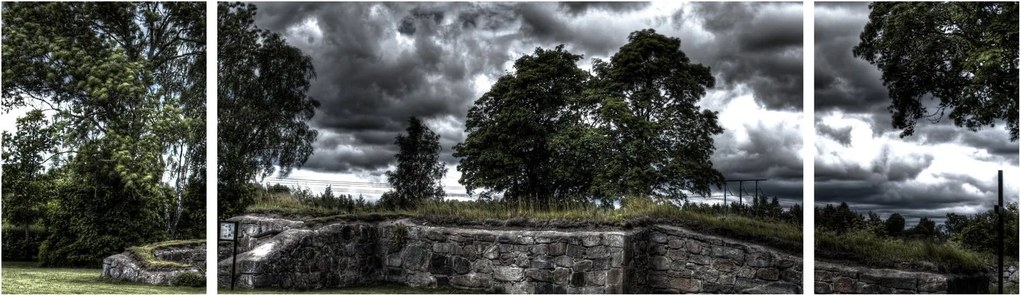 Obraz zachmurzonego nieba (170x50 cm)