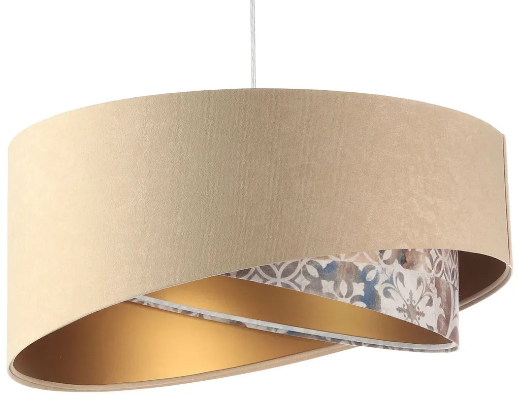 Asymetryczna lampa wisząca welurowa Z0-N50
