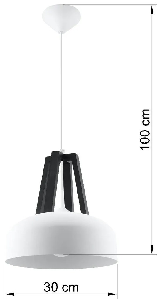 Biała lampa w stylu skandynawskim - EX516 L7-H21