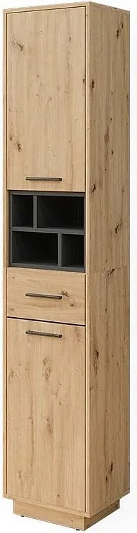 Szafka łazienkowa artisan dąb/antracyt 38x30x190 beatrice