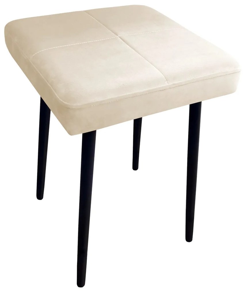 Taboret MAX MG50 kremowy podstawa czarna