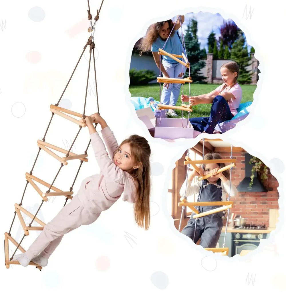 Trójkątna drabinka linowa dla dzieci