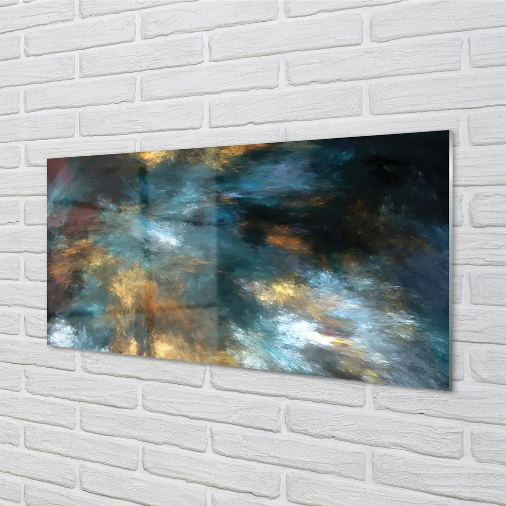 Panel szklany do Kuchni Barwna Abstrakcja Malarska