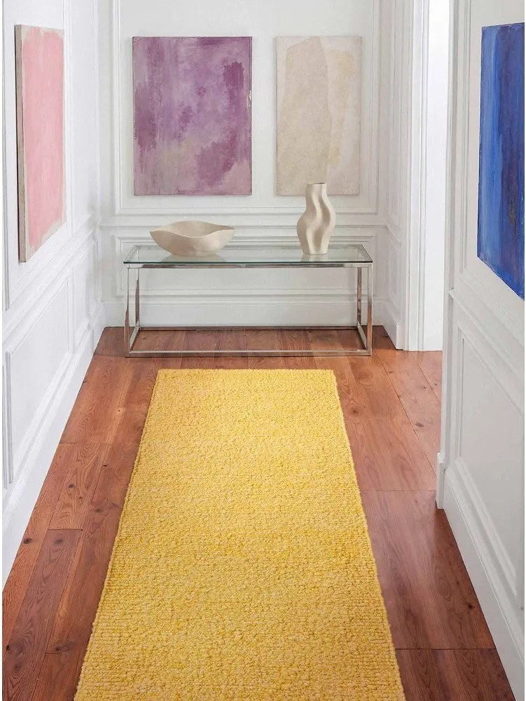 Żółty chodnik z materiału bouclé tkany ręcznie 80x200 cm Notting Hill Portobello – Ted Baker