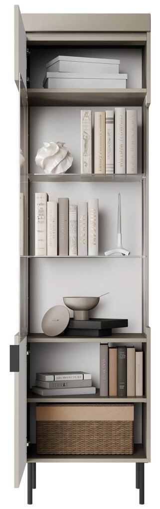 Witryna do salonu Sentia 1D - kaszmir / czarny