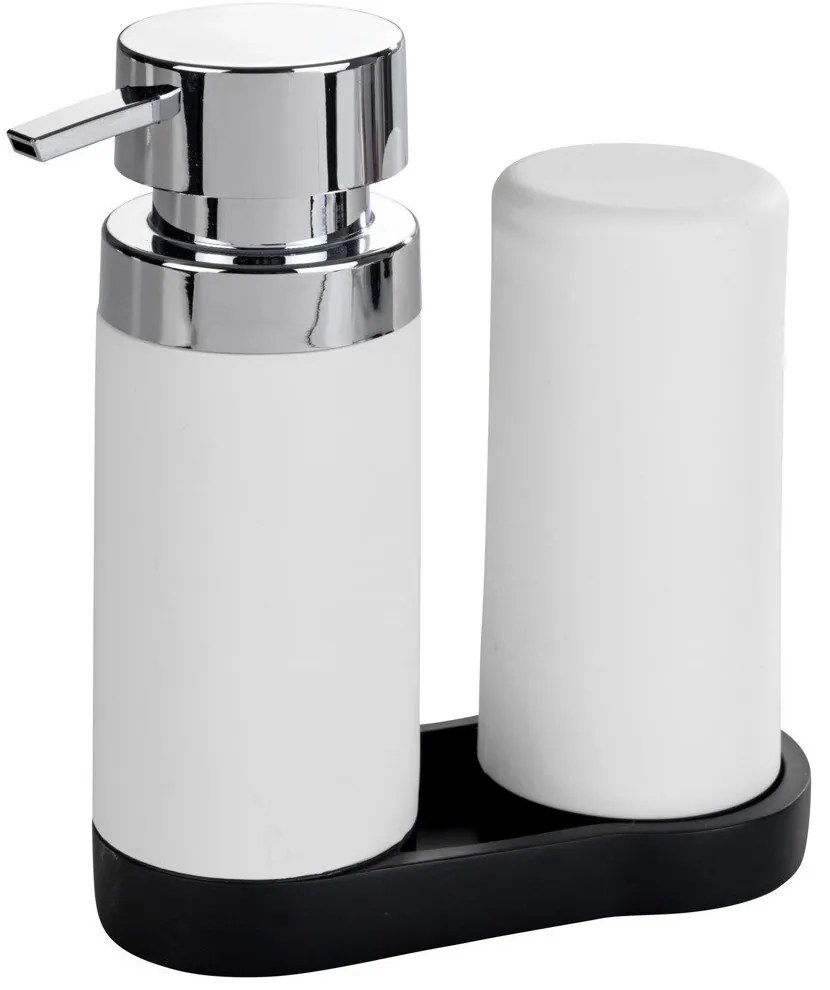 Dozownik z pompką do mydła, zestaw 2w1 do kuchni lub łazienki - 250 ml, WENKO