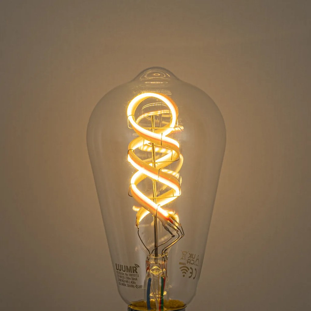 Inteligentne ściemnialne żarówki LED E27 ST64 RGBW 4W 250lm 2700K