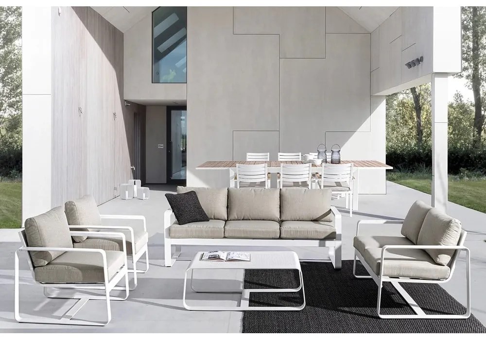Biała aluminiowa sofa ogrodowa Merrigan – Bizzotto