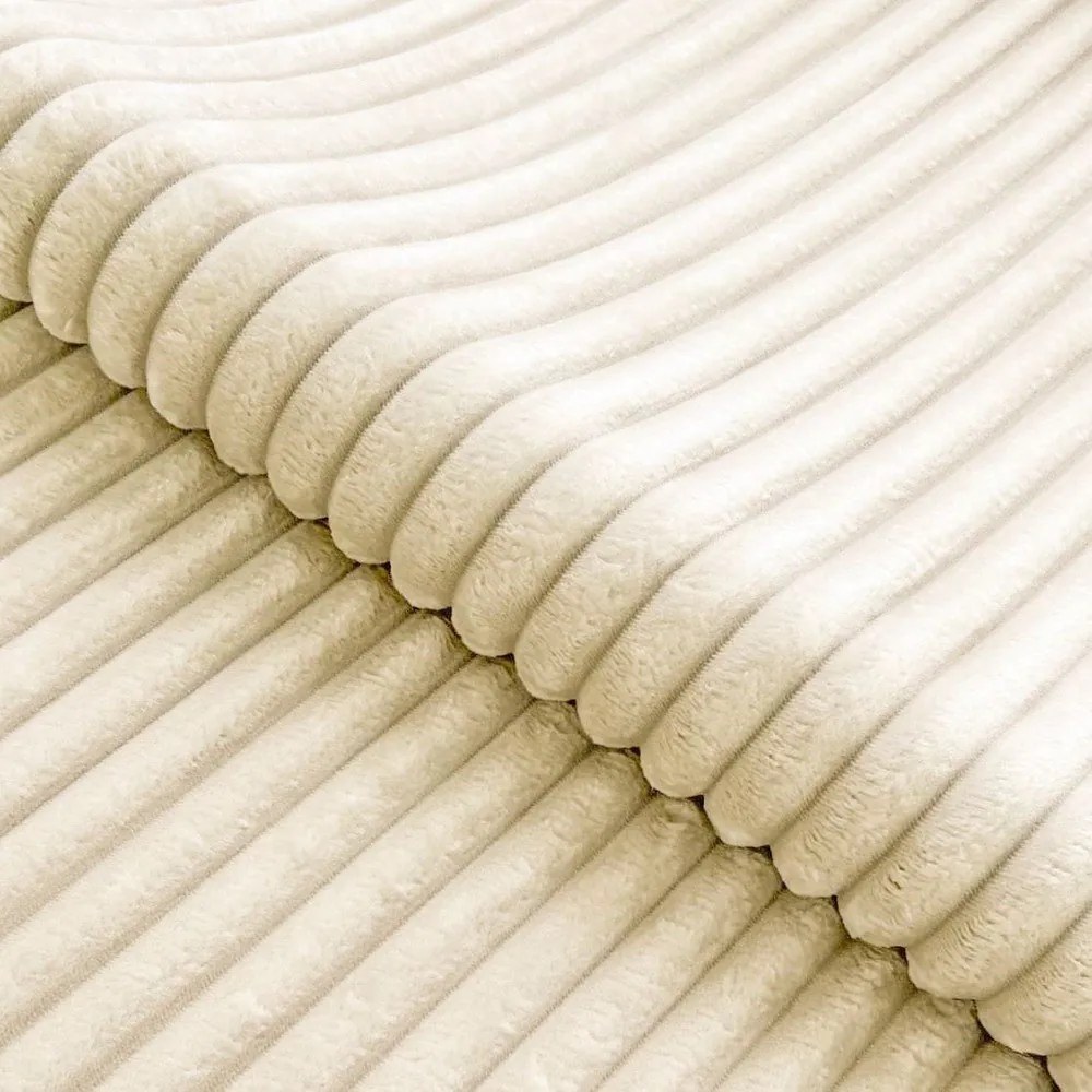 Beżowy sztruksowy narożnik (prawostronny/w kształcie litery L) Marbeya – Ropez