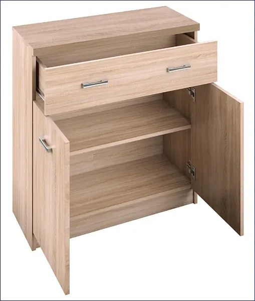 Komoda z szufladą i półkami 80 cm dąb sonoma B2-R04