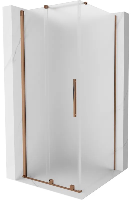 Mexen Velar kabina prysznicowa rozsuwana 90 x 90 cm, szron, różowe złoto - 871-090-090-31-55