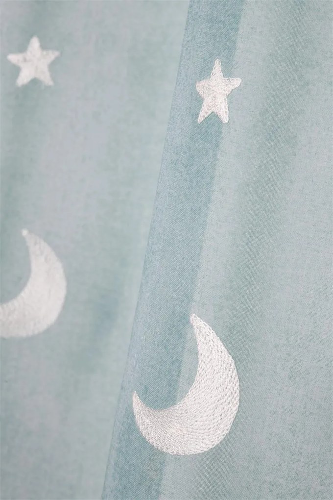 Firana z motywem księżyca 140 x 260 cm