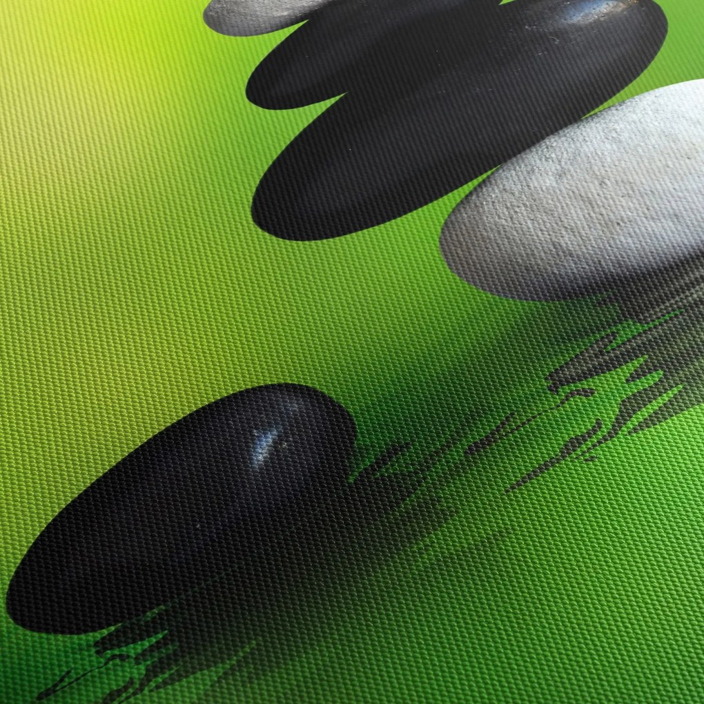 Obraz - Kamienie do relaksu (z zegarem) (90x30 cm)