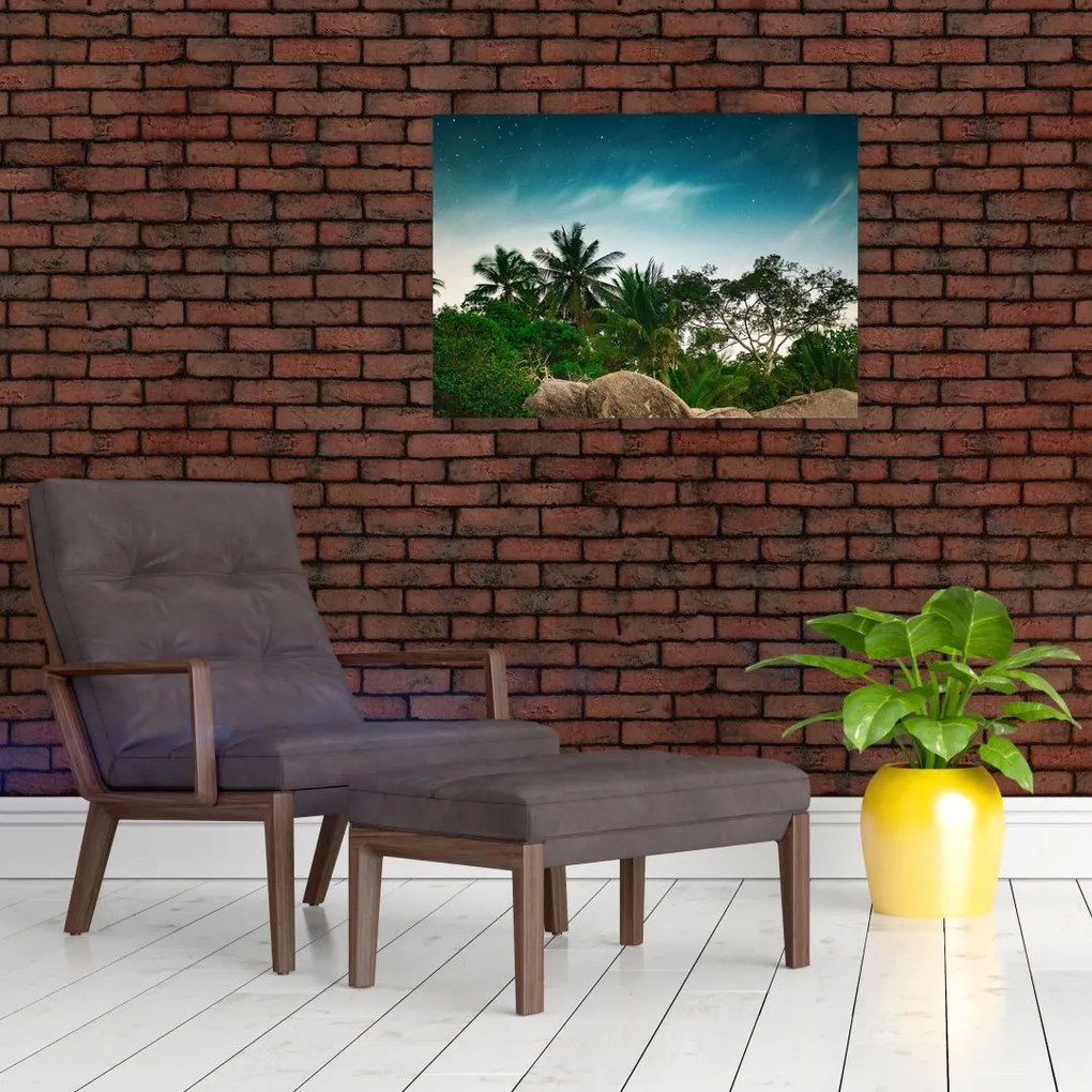 Obraz na szkle - palmy (70x50 cm)