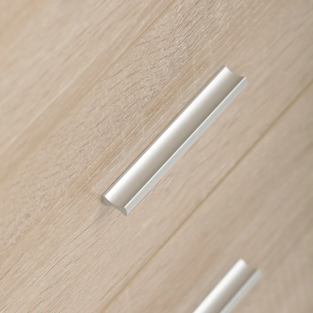 Biurko 3218 SON, białe i dąb sonoma