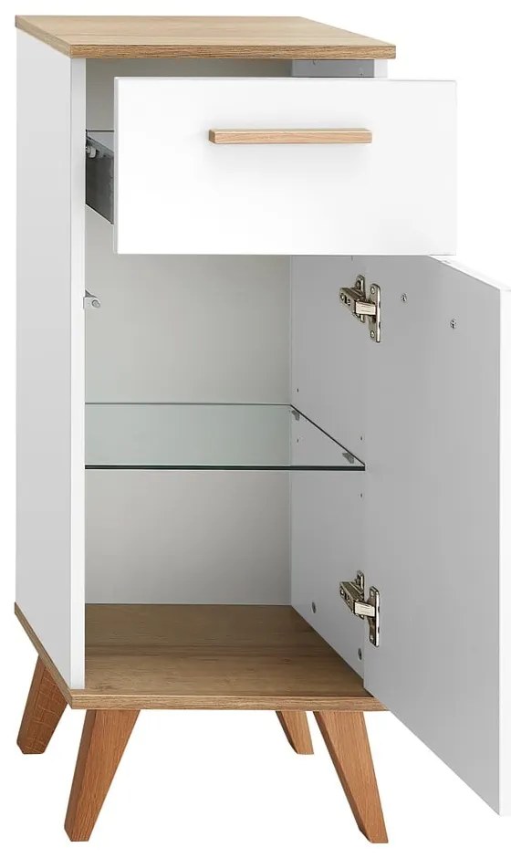 Biała niska szafka łazienkowa 36x90 cm Set 923 – Pelipal