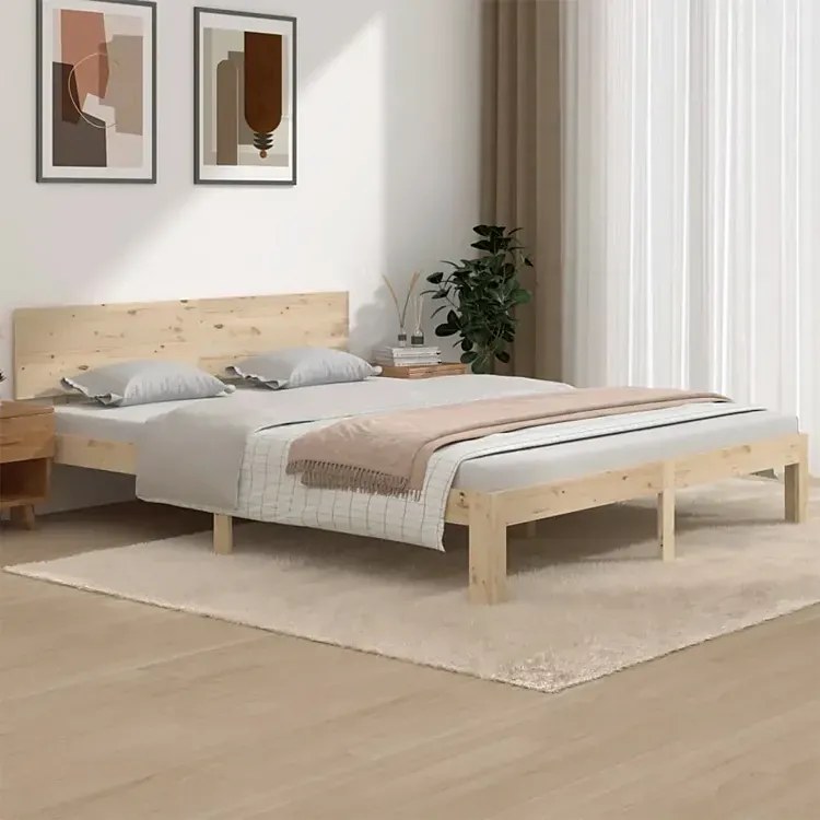 Dwuosobowe łóżko z litej sosny 160x200 - Xena 6X