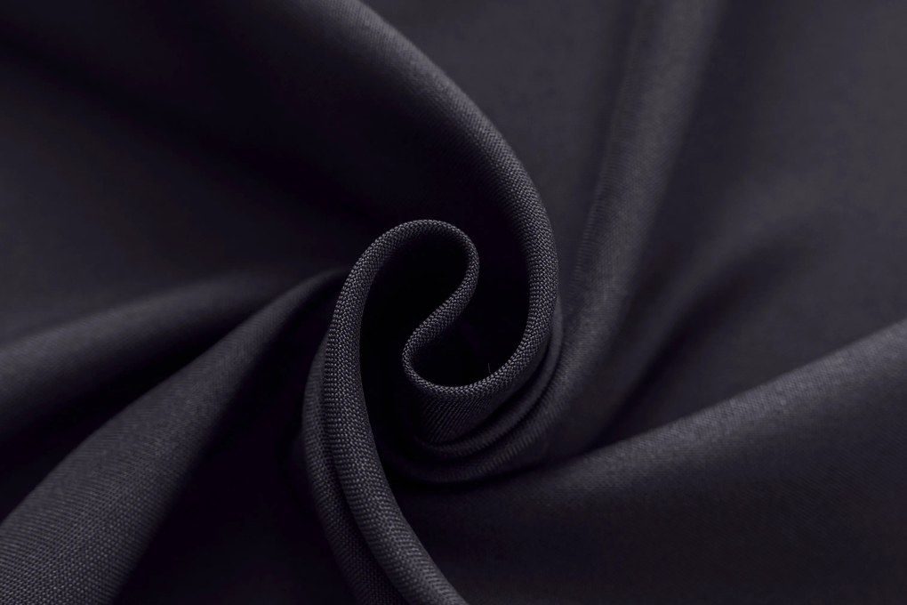Ciemnoszara zasłona OXFORD 140x250 cm Zawieszanie: Taśma z wiązaniami