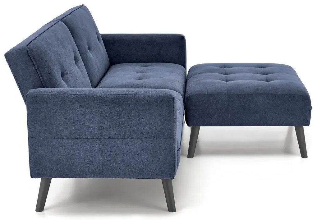 Sofa rozkładana CORNELIUS niebieska HALMAR