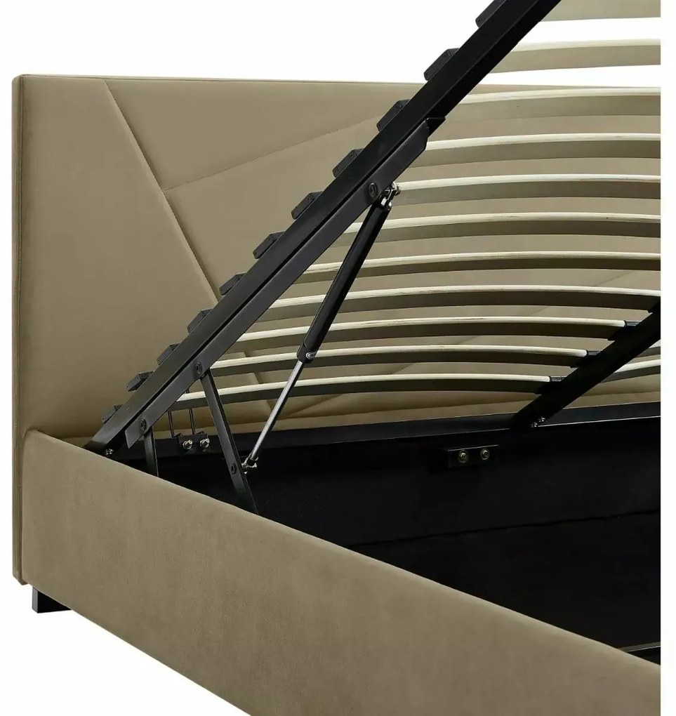 ŁÓŻKO COLUMBIA VELVET 140X200 KOLOR BEŻ BLUVEL 28 SIGNAL