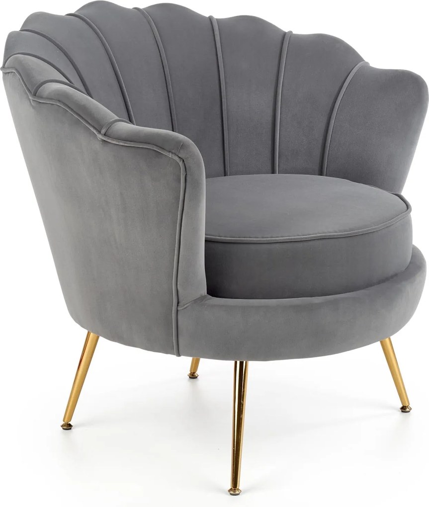 Tapicerowany fotel w stylu glamour Amorinito