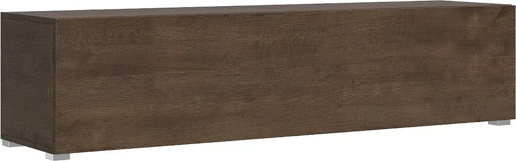 Stolik pod telewizor z opuszczanym blatem i systemem zarządzania kablami szer. 173,6 cm wys. 40 cm gł. 39,2 cm z nóżkami z orzecha włoskiego