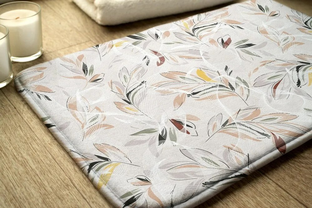 Dywanik łazienkowy antypoślizgowy Dywanik łazienkowy antypoślizgowy Rośliny Abstrakcja