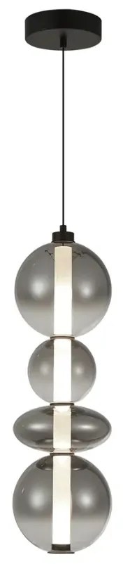 Nowoczesna czarna lampa wisząca - K390-Qilo