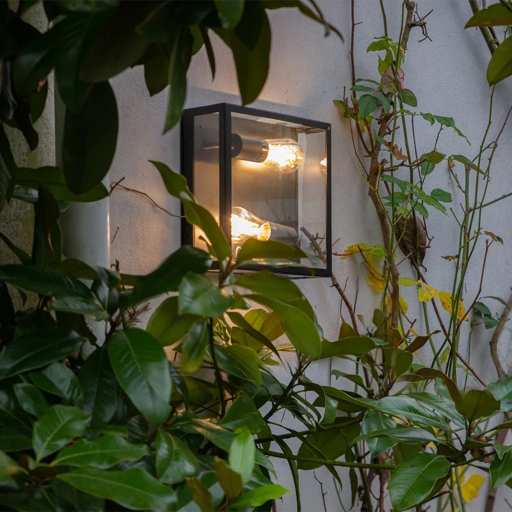 Industrialna lampa sufitowa zewnętrzna czarna 2-światłowa - Rotterdam