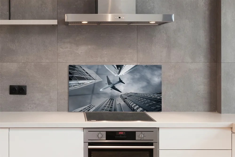 Panel nad Blat Kuchenny Samolot nad Miastem pod Chmurami