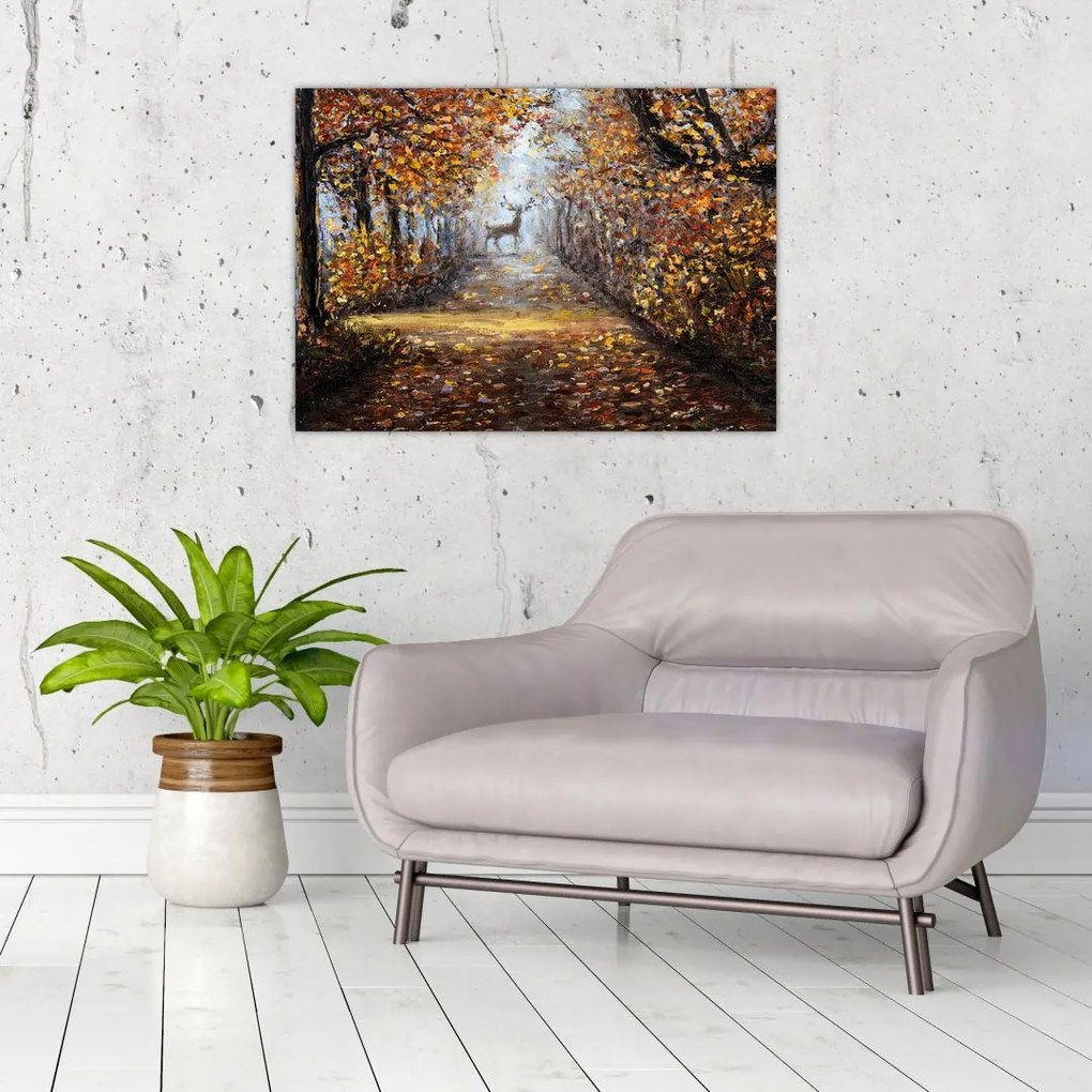 Obraz na szkle - Duch lasu (70x50 cm)