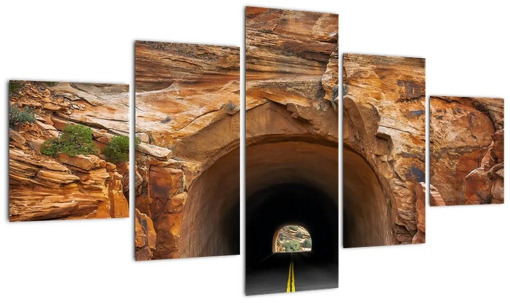 Obraz - tunel w skale (125x70 cm)
